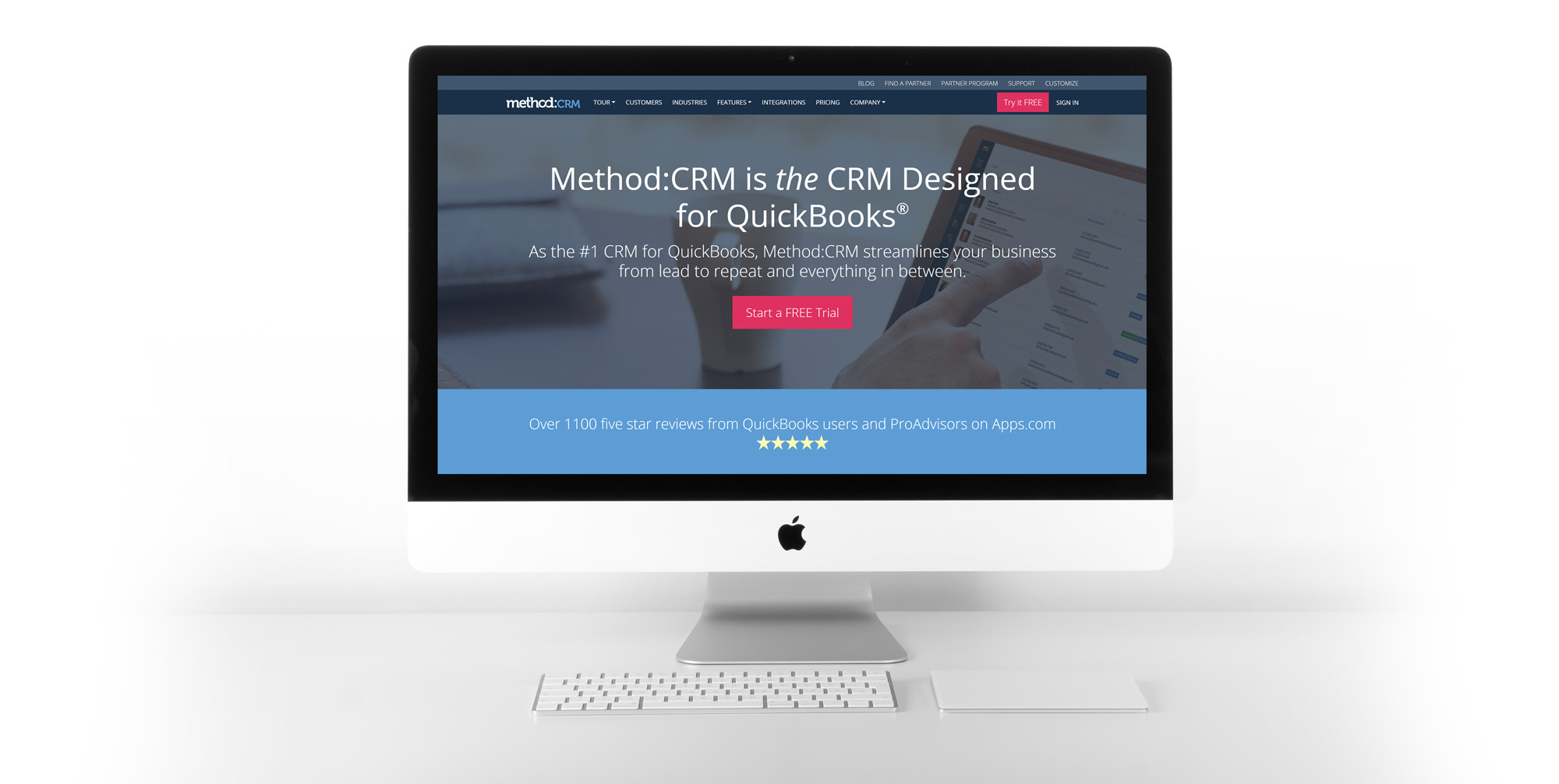 Method Website on computer screen