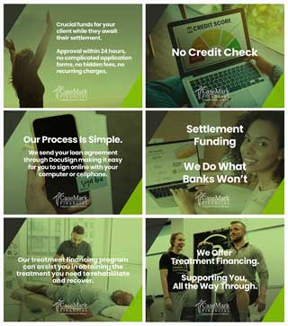 CaseMark Financial - LinkedIn Social Graphics - Features