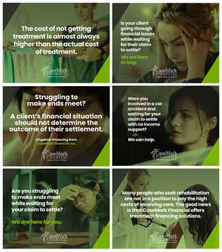 CaseMark Financial - LinkedIn Social Graphics - Pain Points