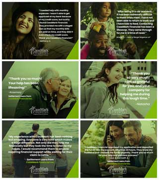 CaseMark Financial - LinkedIn Social Graphics - Testimonials