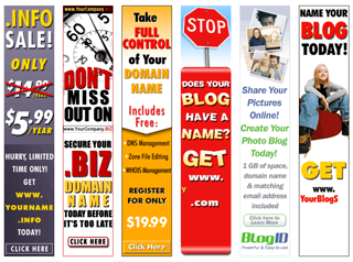 Tucows/Domain Direct - Skyscraper Banners