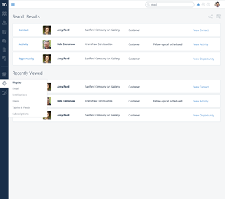 Method:CRM - Collapsed Sidebar - Search Results - Flyout Menu