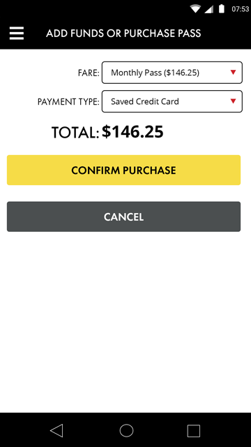 Rapid Transit - Purchase Pass