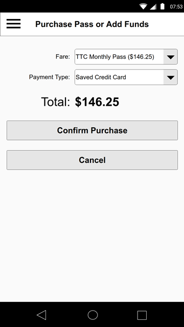 Wireframe - Purchase Pass